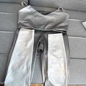 Beach riot holographic ayla workout leggings.